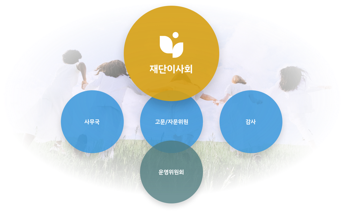 사무국, 고문/자문위원, 재단이사회, 감사, 운영위원회